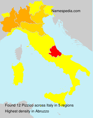 Surname Pizzico in Italy Surname Pizzico in Italy