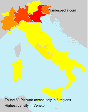 Surname Pizzutto in Italy Surname Pizzutto in Italy