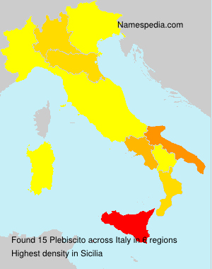 Surname Plebiscito in Italy Surname Plebiscito in Italy