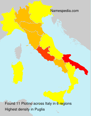 Surname Plotino in Italy Surname Plotino in Italy