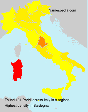 Surname Poddi in Italy Surname Poddi in Italy