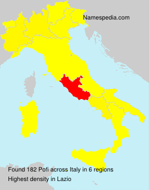 Surname Pofi in Italy Surname Pofi in Italy