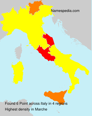 Surname Point in Italy Surname Point in Italy