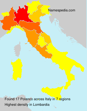 Surname Polanco in Italy Surname Polanco in Italy