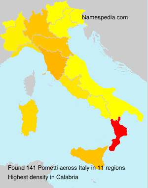 Surname Pometti in Italy Surname Pometti in Italy