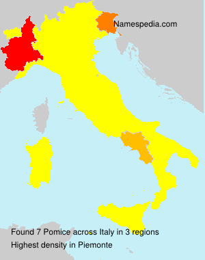 Surname Pomice in Italy Surname Pomice in Italy