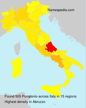 Surname Pomponio in Italy
