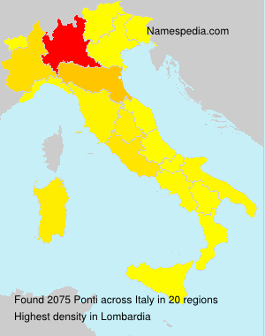 Surname Ponti in Italy Surname Ponti in Italy