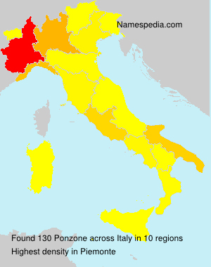 Surname Ponzone in Italy Surname Ponzone in Italy