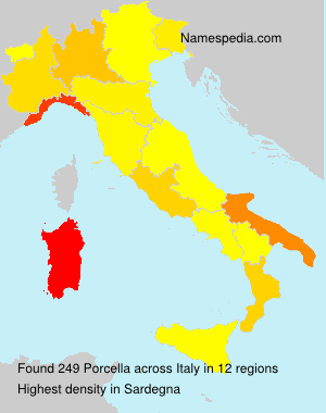 Surname Porcella in Italy Surname Porcella in Italy