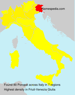 Surname Poropat in Italy Surname Poropat in Italy