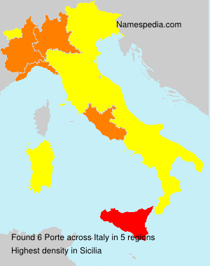 Surname Porte in Italy Surname Porte in Italy
