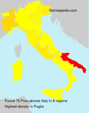 Surname Poso in Italy Surname Poso in Italy