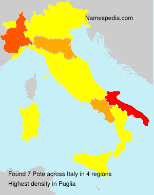 Surname Pote in Italy Surname Pote in Italy