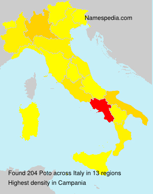Surname Poto in Italy Surname Poto in Italy