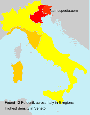 Surname Potocnik in Italy Surname Potocnik in Italy