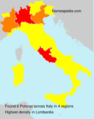 Surname Potorac in Italy Surname Potorac in Italy