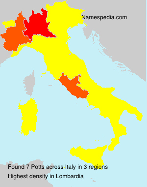 Surname Potts in Italy Surname Potts in Italy