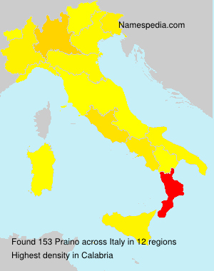 Surname Praino in Italy