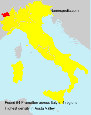 Surname Pramotton in Italy Surname Pramotton in Italy