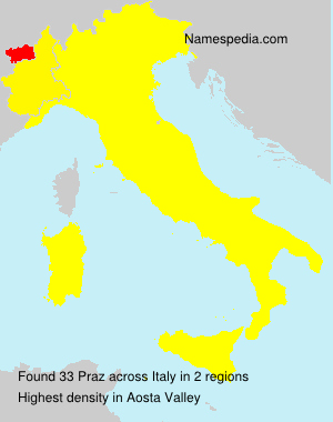 Surname Praz in Italy Surname Praz in Italy