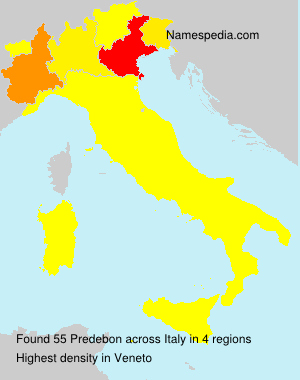 Surname Predebon in Italy Surname Predebon in Italy