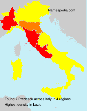 Surname Predescu in Italy Surname Predescu in Italy