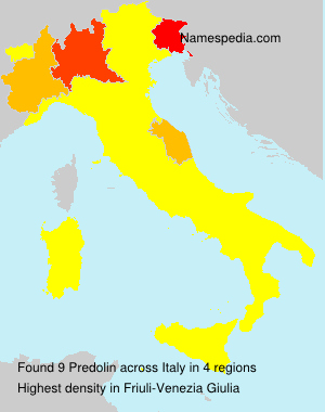 Surname Predolin in Italy Surname Predolin in Italy