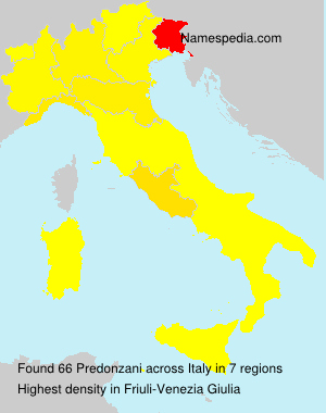 Surname Predonzani in Italy Surname Predonzani in Italy