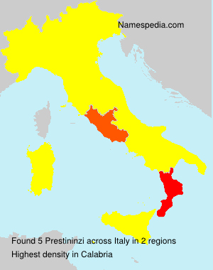 Surname Prestininzi in Italy Surname Prestininzi in Italy