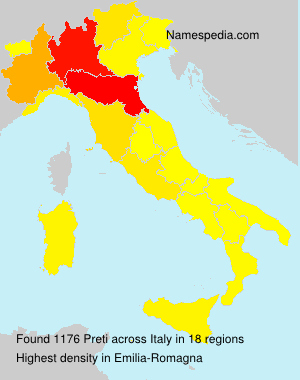 Surname Preti in Italy