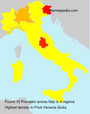 Surname Previsani in Italy Surname Previsani in Italy