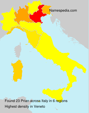Surname Prian in Italy Surname Prian in Italy