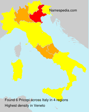 Surname Pricopi in Italy Surname Pricopi in Italy