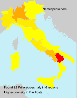 Surname Prillo in Italy Surname Prillo in Italy