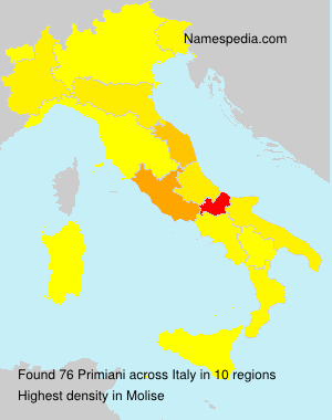 Surname Primiani in Italy