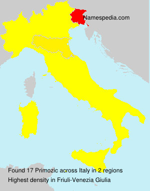 Surname Primozic in Italy Surname Primozic in Italy