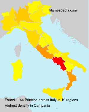 Surname Principe in Italy Surname Principe in Italy
