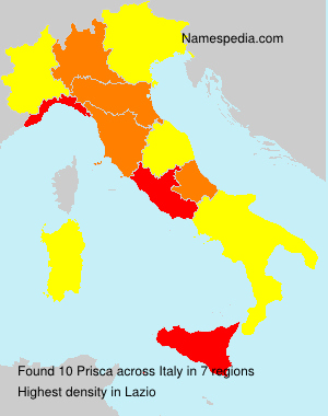 Surname Prisca in Italy Surname Prisca in Italy