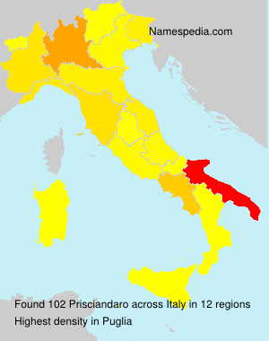 Surname Prisciandaro in Italy Surname Prisciandaro in Italy