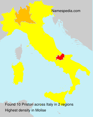 Surname Priston in Italy Surname Priston in Italy