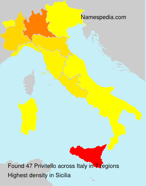 Surname Privitello in Italy Surname Privitello in Italy