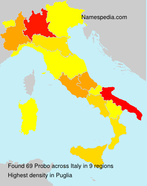 Surname Probo in Italy Surname Probo in Italy