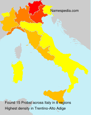 Surname Probst in Italy Surname Probst in Italy