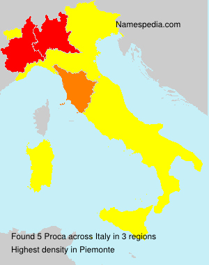 Surname Proca in Italy Surname Proca in Italy