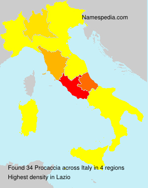 Surname Procaccia in Italy Surname Procaccia in Italy