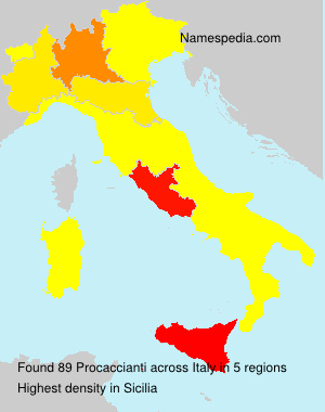 Surname Procaccianti in Italy Surname Procaccianti in Italy