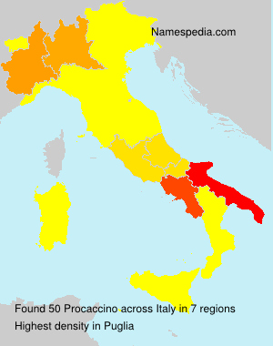 Surname Procaccino in Italy Surname Procaccino in Italy