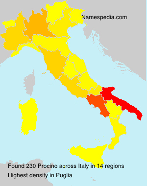 Surname Procino in Italy Surname Procino in Italy