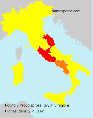 Surname Prodo in Italy Surname Prodo in Italy